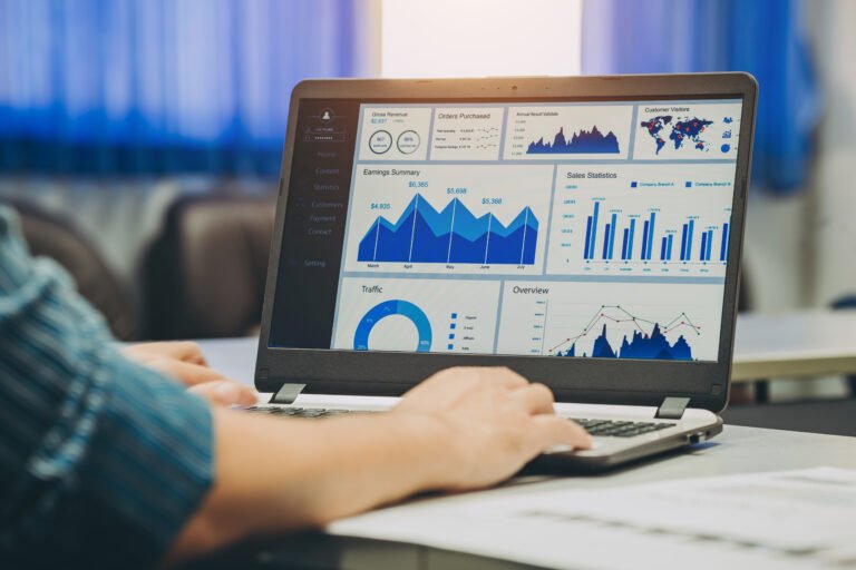 Monthly keyword tracking report dashboard for SEO performance