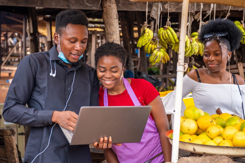 Team of Nigerian marketers collaborating on local content strategy