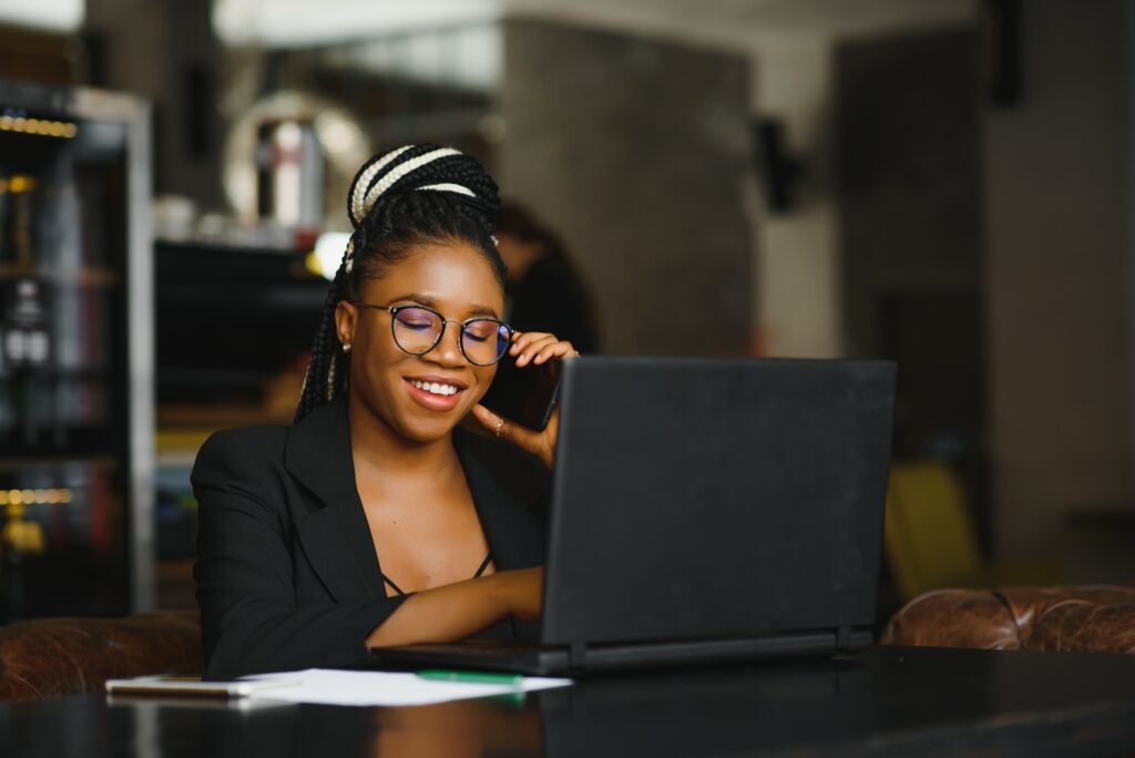 Social media manager planning content strategy for Nigerian brand